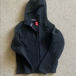 Nike Kids Black Hooded zip Nike Tech